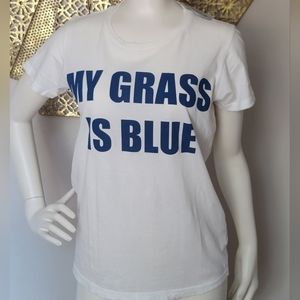 NWT My Grass Is Blue women's tee sz S